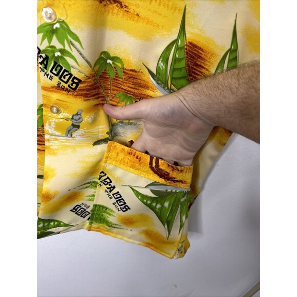 Vintage Barbados Bajan Men XL Hawaiian Golf Shirt Short Sleeve  horse - Picture 2 of 7